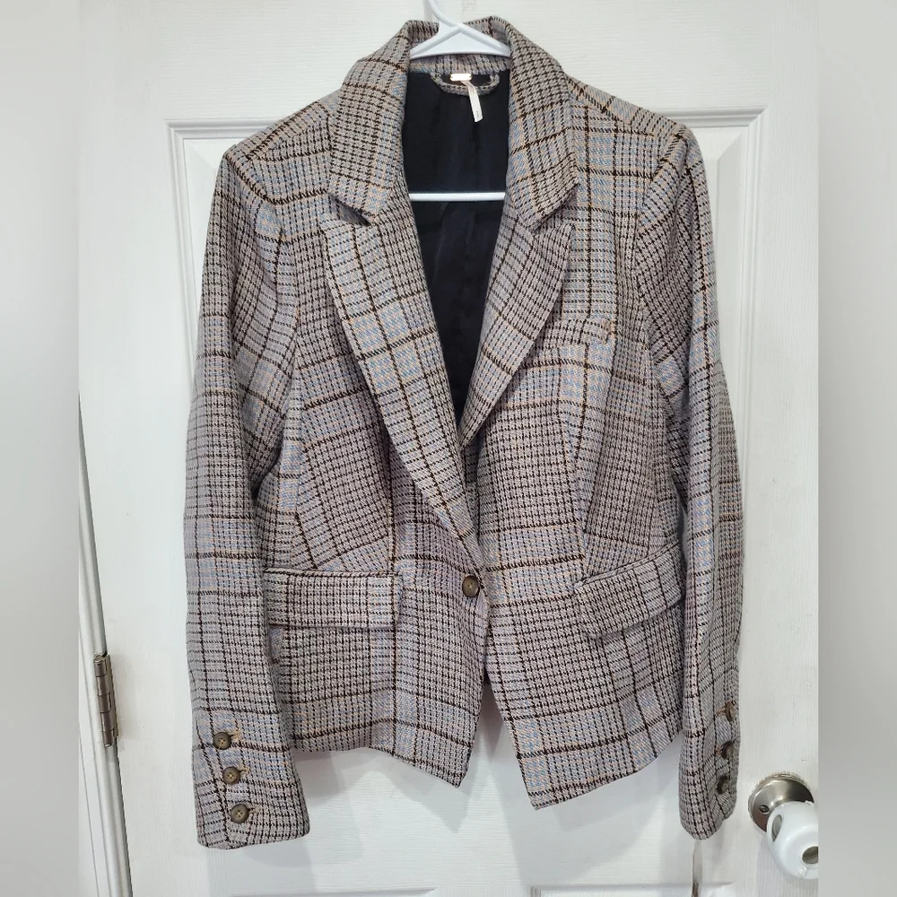 Free People Plaid Blazer NWT - Small - Picture 11 of 13